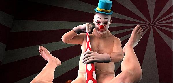  Fat cartoon clown ass fucking hot and horny 3d muscle stud